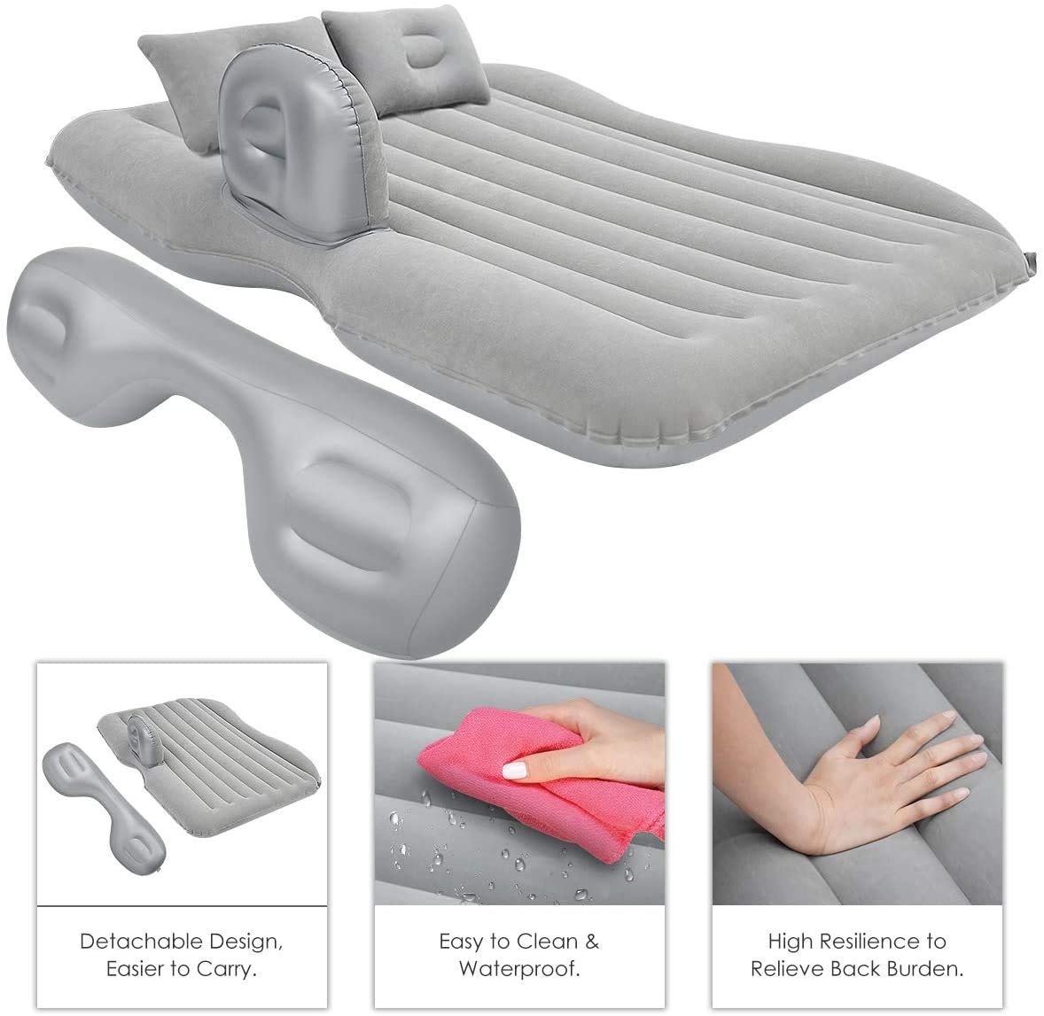 Premium Car Inflatable Bed with Pump & 2 Air Pillow