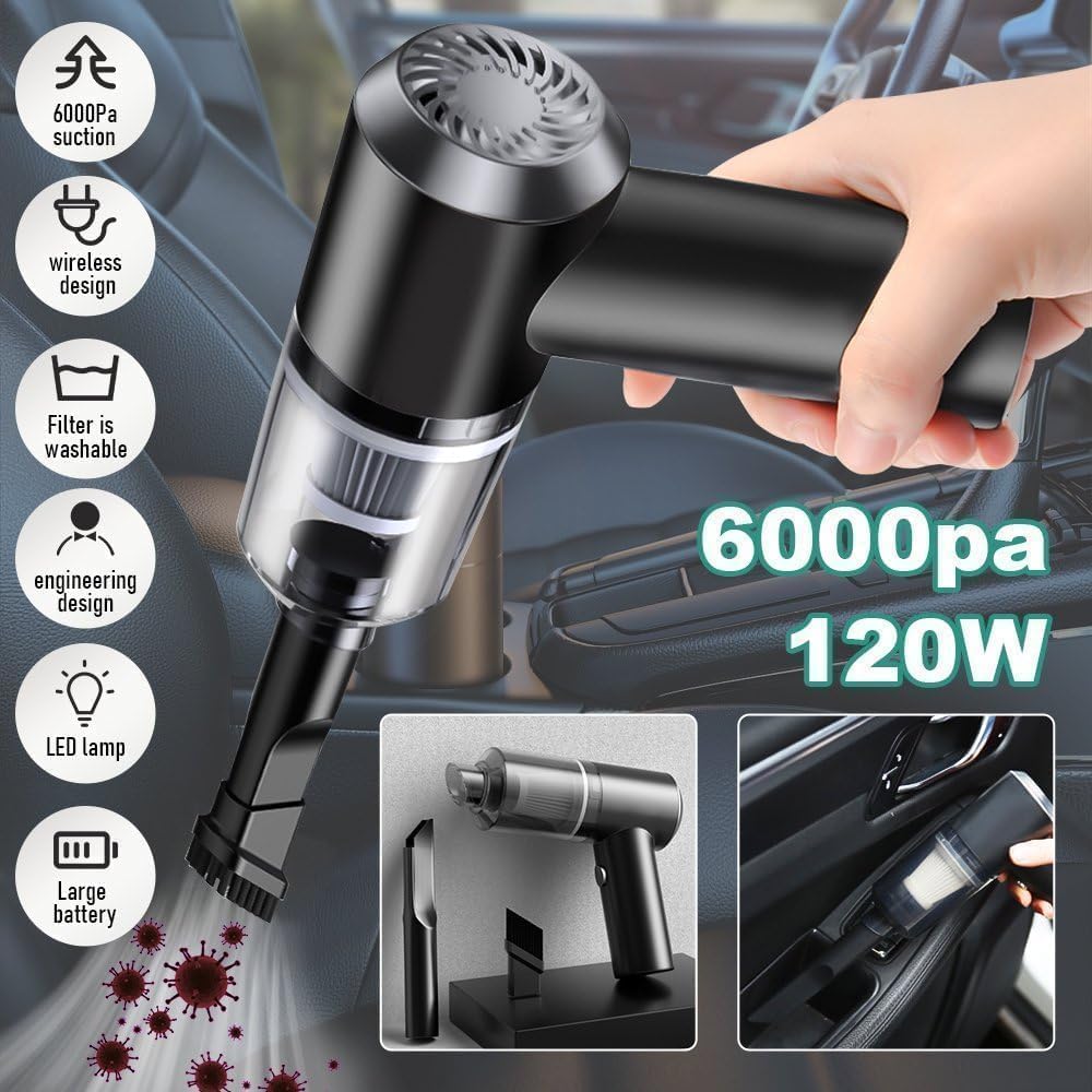 3-IN-1 Portable Car Vacuum Cleaner with Blower 🚗💨