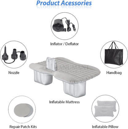 Premium Car Inflatable Bed with Pump & 2 Air Pillow